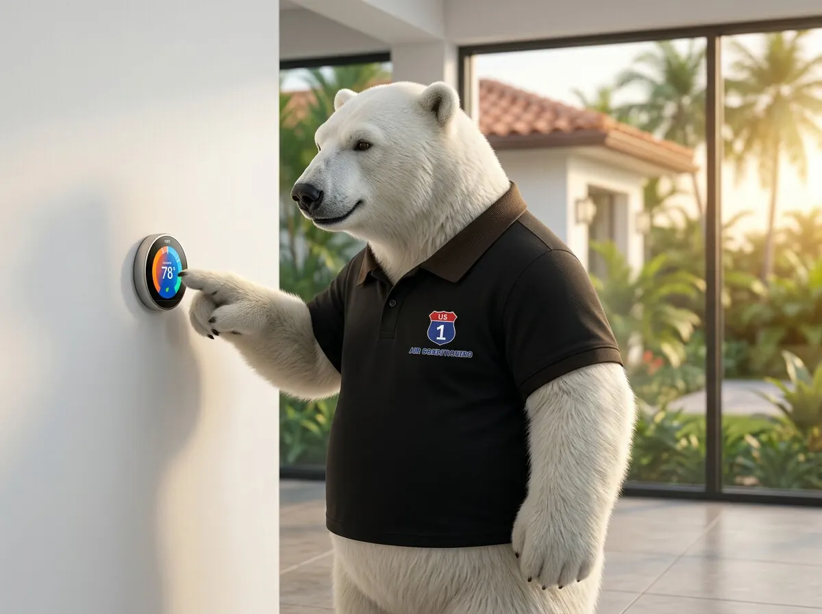 US1 Air bear adjusting a smart thermostat